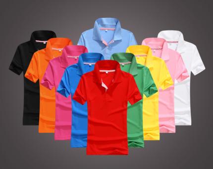 男女門襟格子布撞色款式，時尚POLO衫定制生產(chǎn)