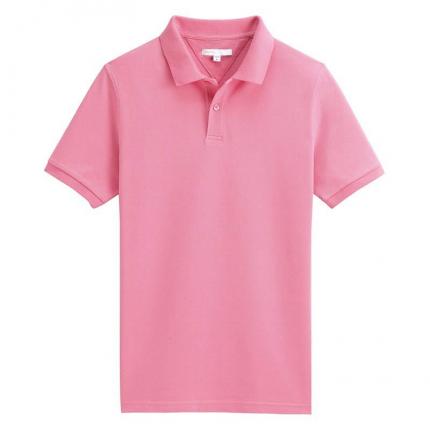 【定制】粉紅色商務POLO衫時尚POLO款定制加工