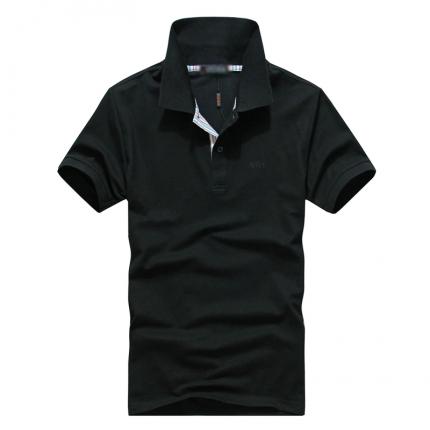 【定制】黑色經(jīng)典商務POLO衫款式設計加工 保羅服裝