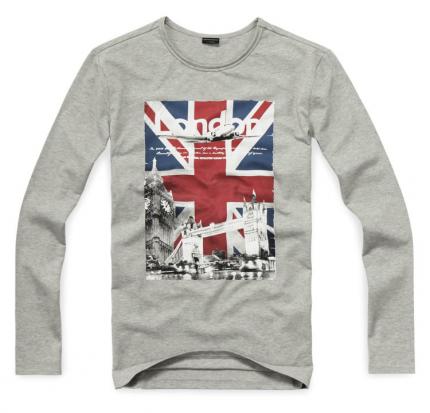 【定制】英國風(fēng)格時尚純棉長袖圓領(lǐng)T恤衫