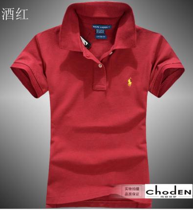 【定制】酒紅色女士純棉POLO衫制作，免費(fèi)設(shè)計(jì)